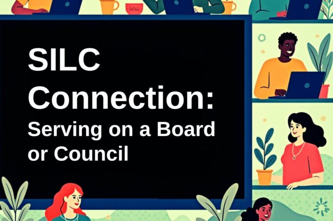 Graphic of people at their laptops.