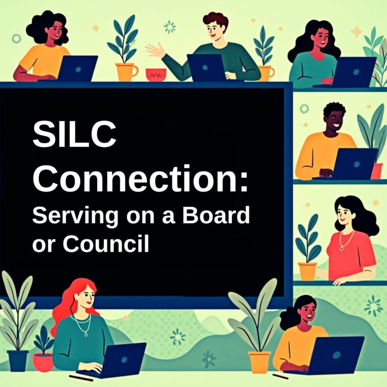 Graphic of people at their laptops.