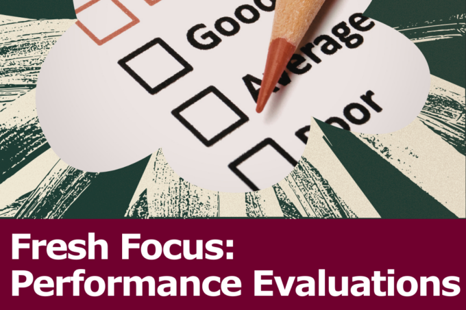 A photo of a red pencil on an an evaluation form. The title and a sentence from the Learn and Share descriptions are under the photo.