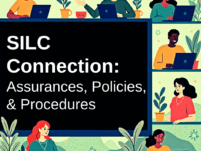 A cartoon graphic of different people sitting at their desk on a laptop with the title of this event on in the middle.